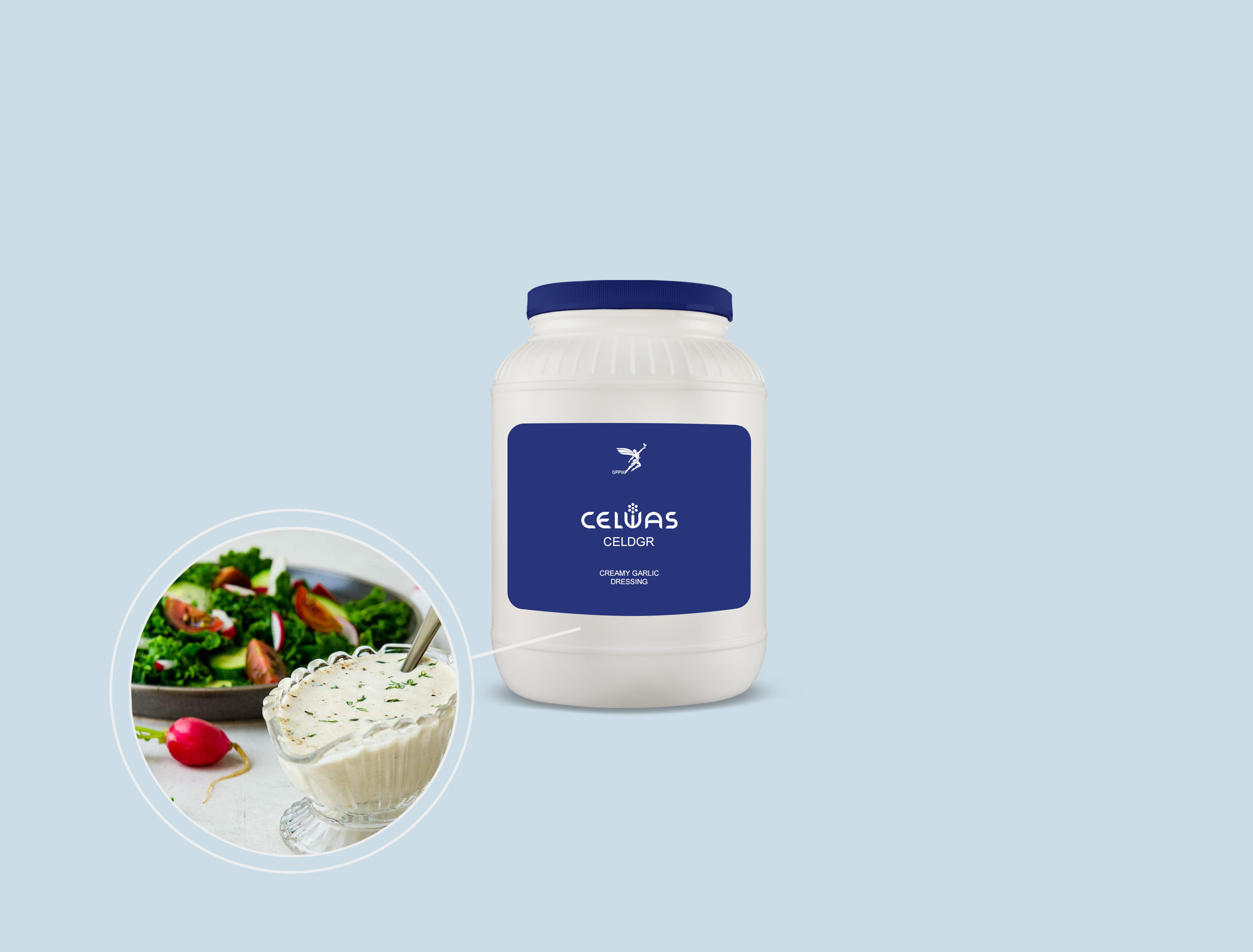 CELDGR<br />creamy garlic dressing